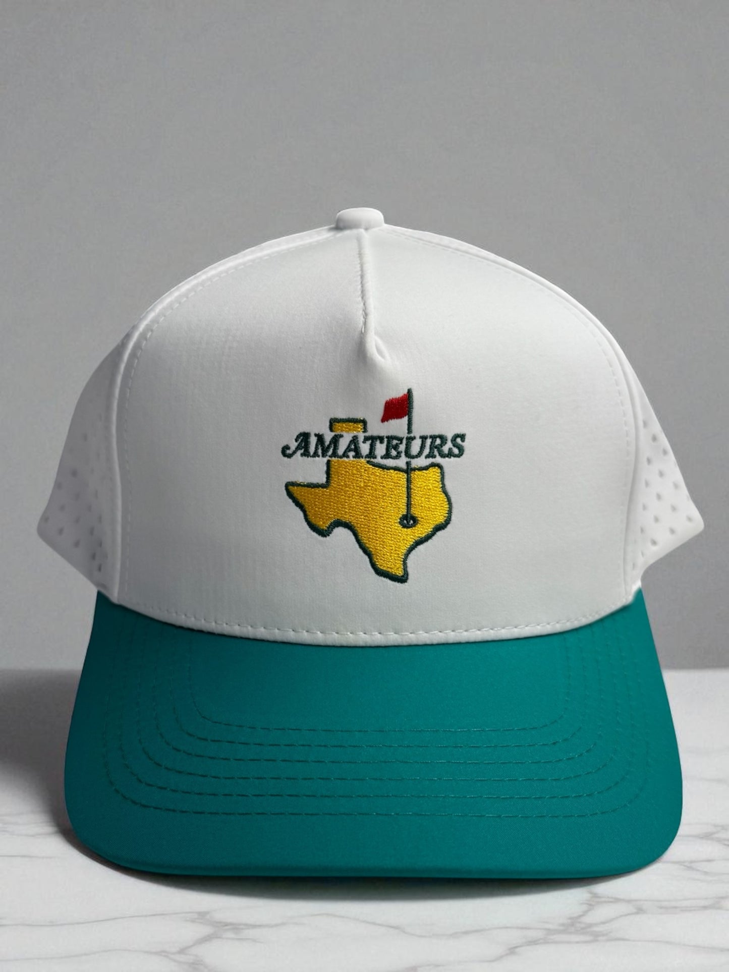 Texas “Amateurs” Golf Hat – White & Green